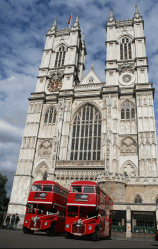 Duo of double deckers - Westminster Abbey