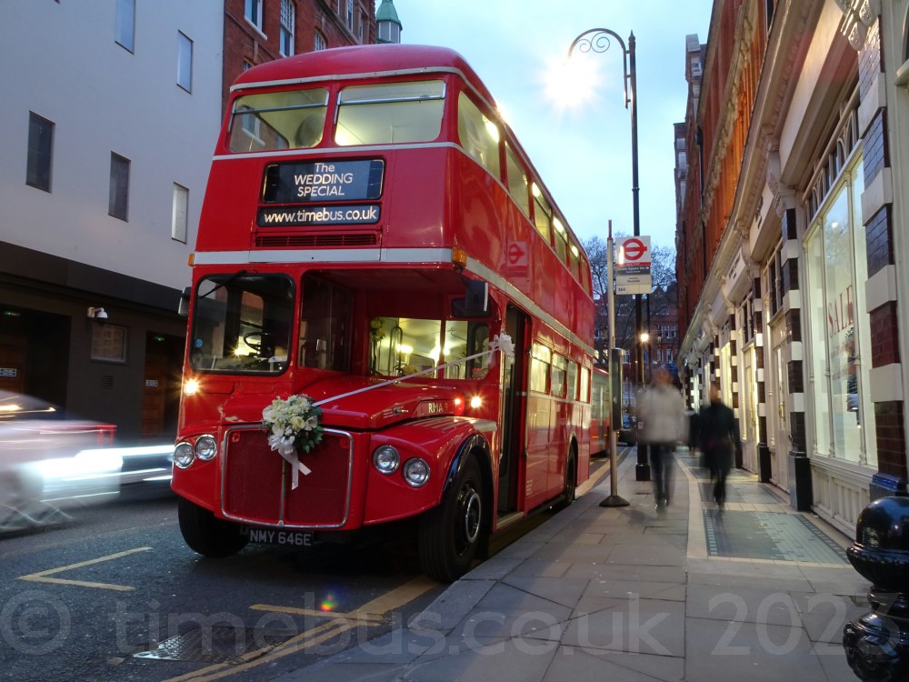 The Wedding Special big red bus rental - Sloane Square