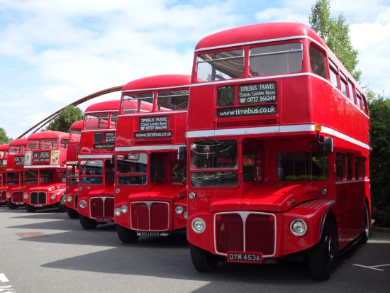 Photo of buses at RM70 rally, Chiswick, 2024