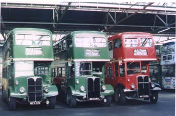 Preserved RLHs 29, 48 and 23 inside Addlestone garage